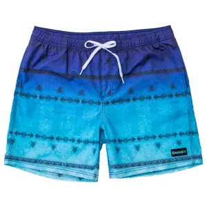 "Bigwake" Blue/Teal Ombre Pattern Board Shorts