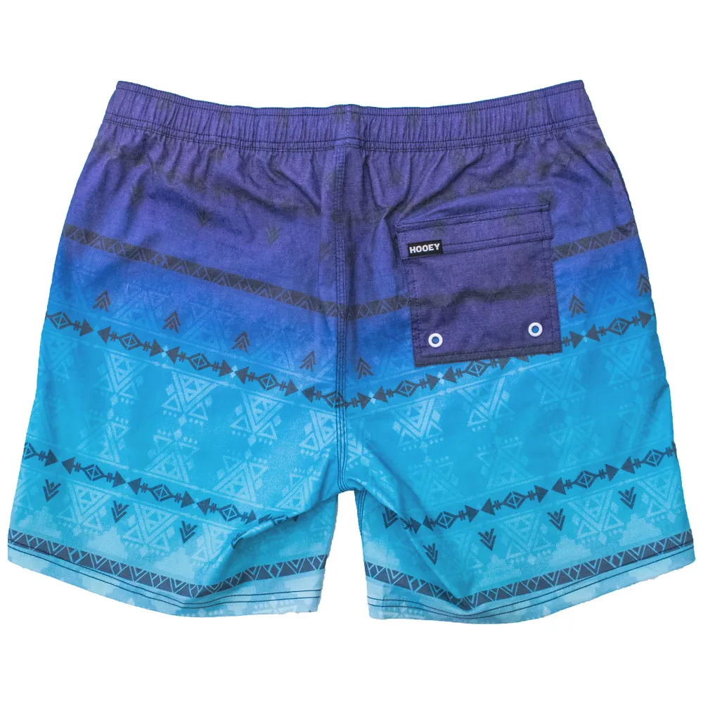 "Bigwake" Blue/Teal Ombre Pattern Board Shorts