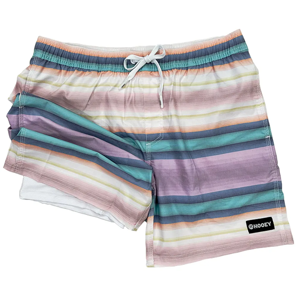 "Bigwake" Purple/Teal/Cream Serape Board Short w/Liner