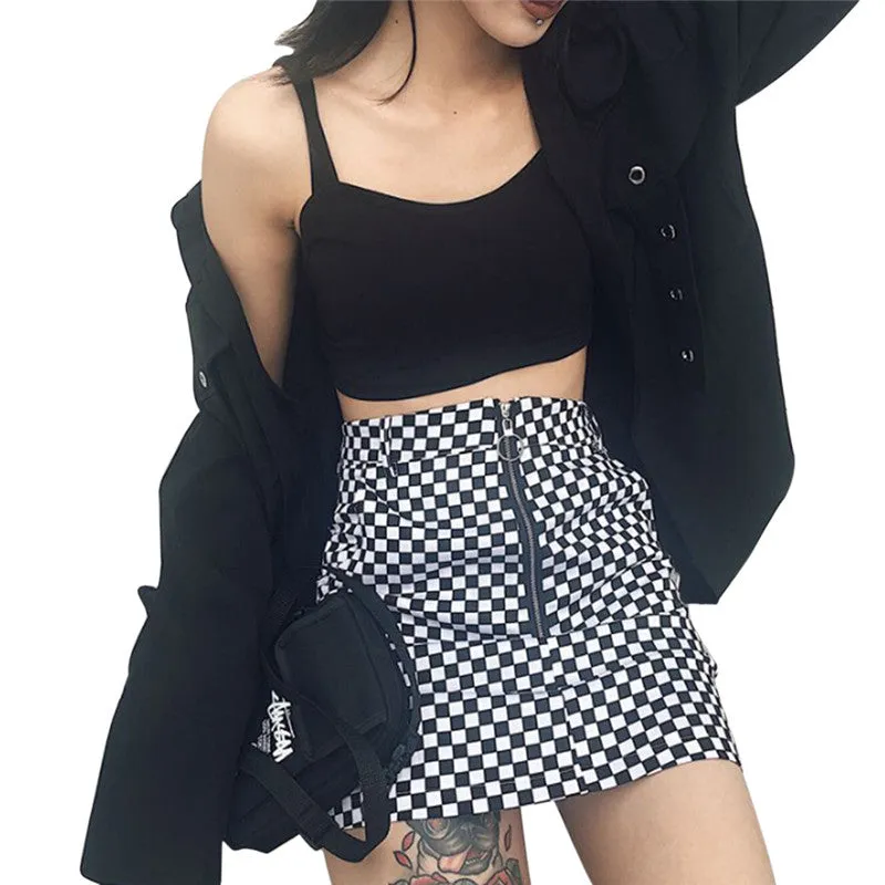 "CHECKERBOARD" SKIRT