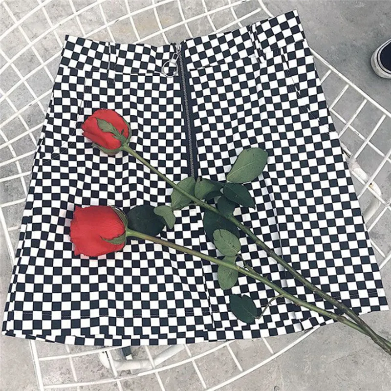 "CHECKERBOARD" SKIRT