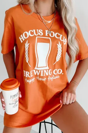 "Hocus Pocus Brewing Co." Graphic T-Shirt (Burnt Orange) - Print On Demand