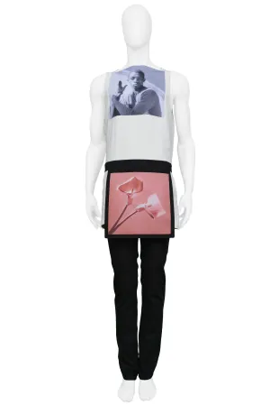 RAF SIMONS MAPPLETHORPE BONDAGE PANTS WITH PINK LILIES