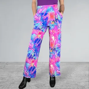 Rainbow Vapor Wide Straight Leg Relaxed Fit Pants