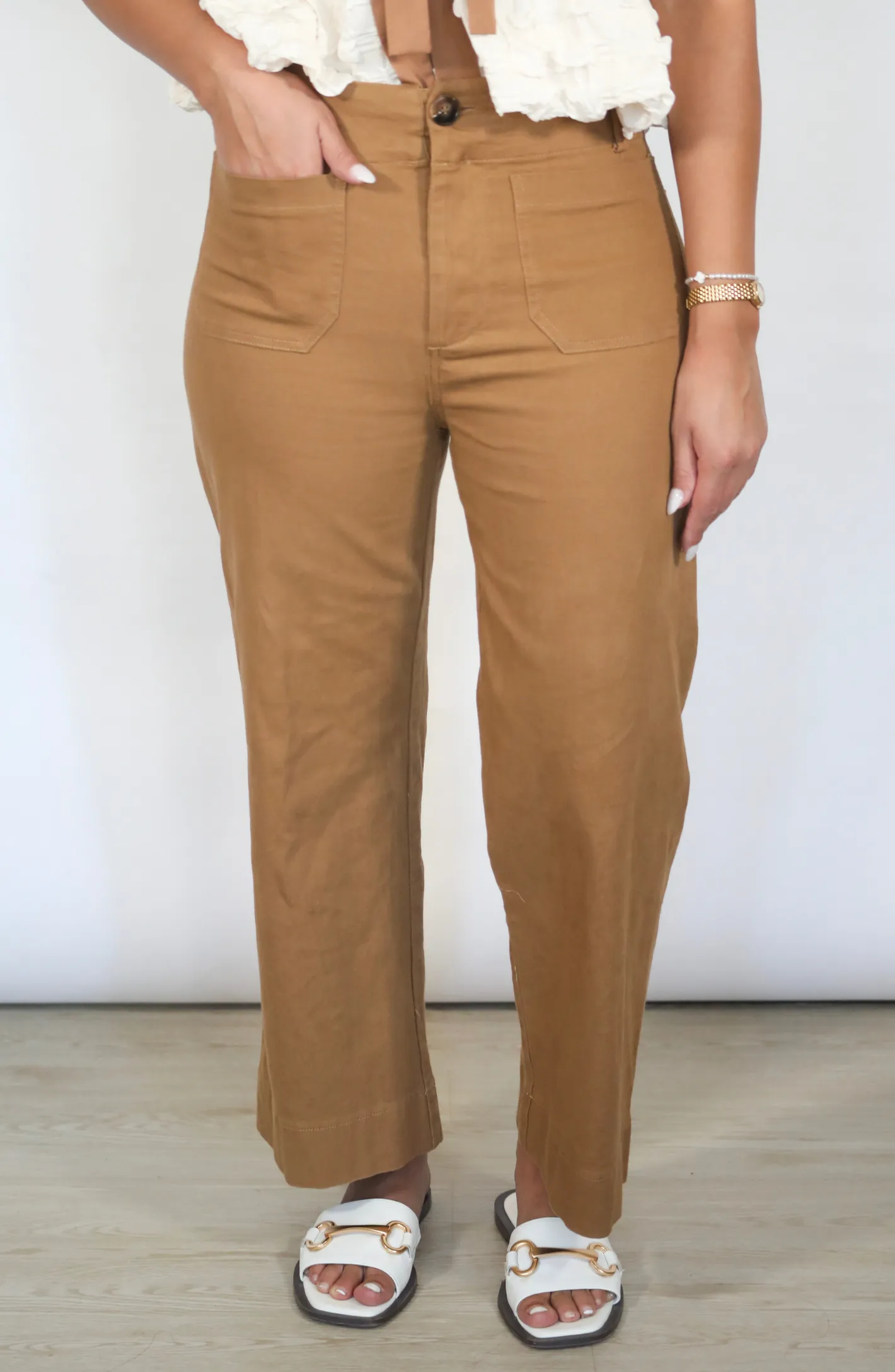 Ready For More Hazelnut Wide Leg Pants