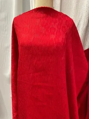 Red Textured Poly Jacquard