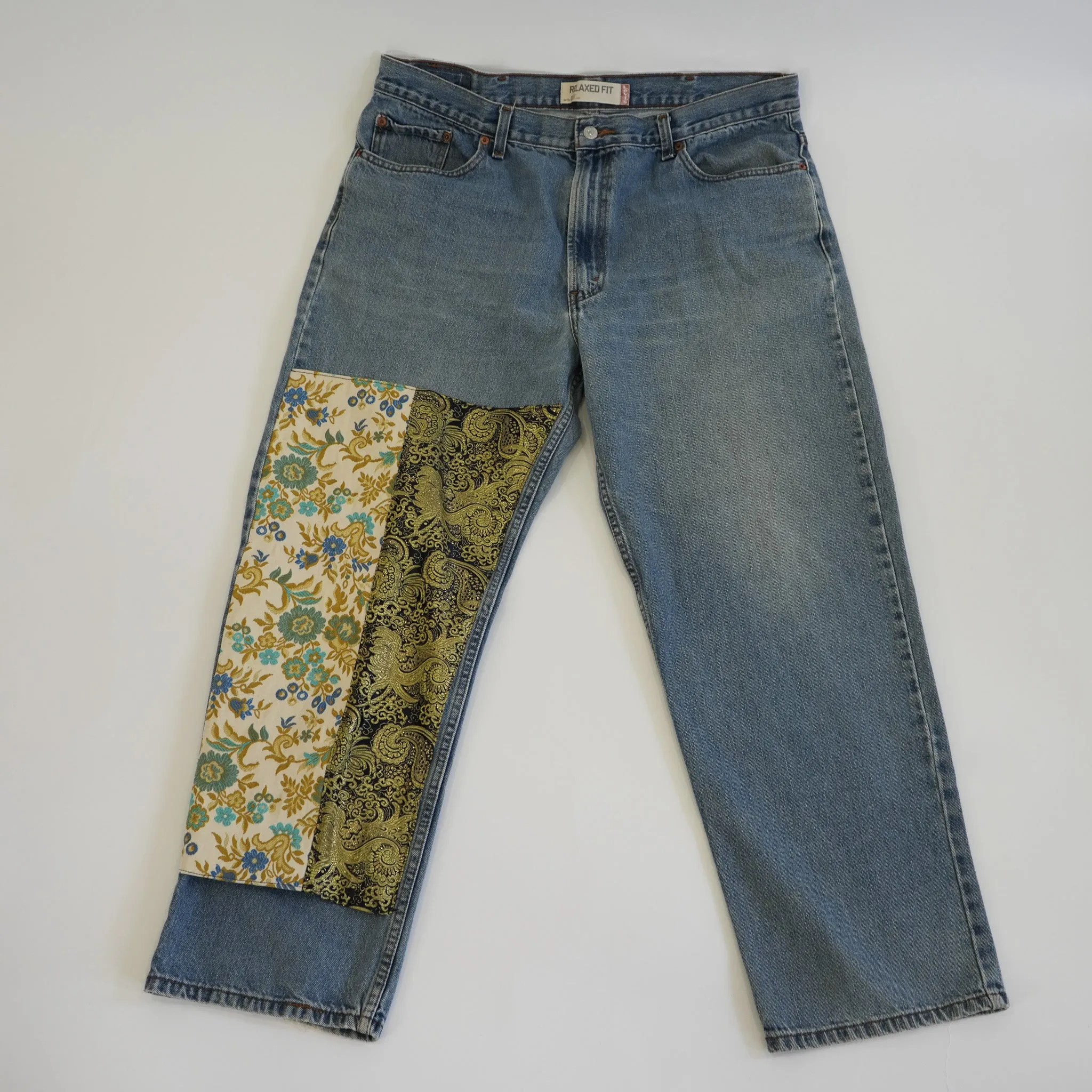 Regal Patchwork Jeans Light Wash (W 40)