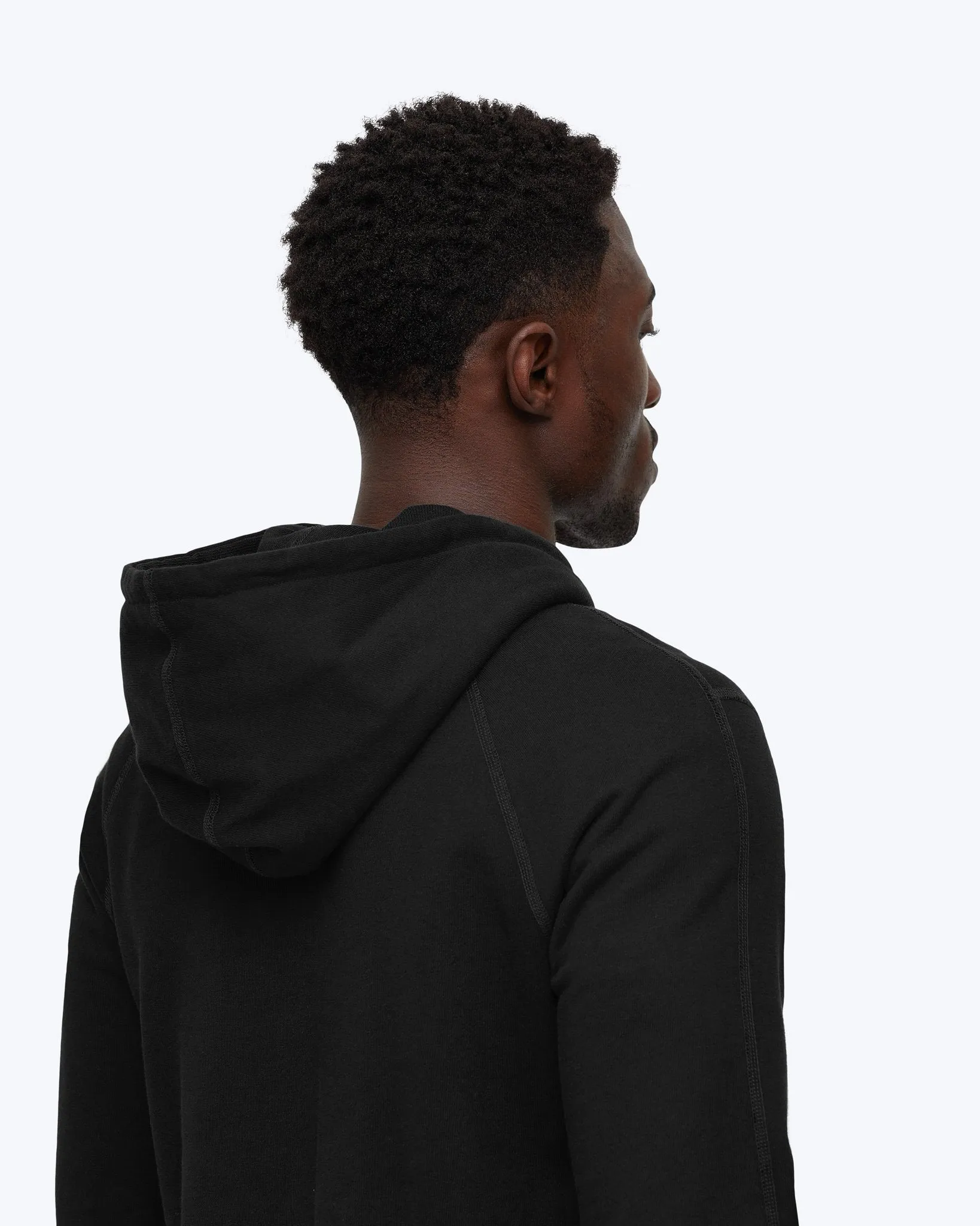 Reigning Champ Midweight Terry Full Zip Hoodie RC-3205 Black