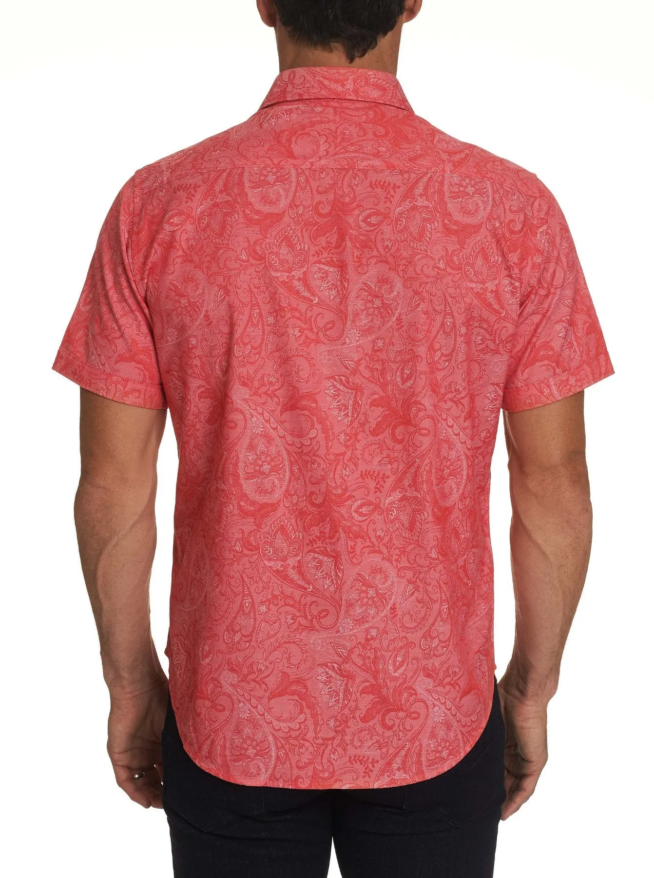 Robert Graham ANDRETTI SHORT SLEEVE SPORT SHIRT CLASSIC FIT RS202000CF CORAL