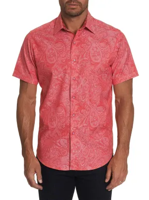 Robert Graham ANDRETTI SHORT SLEEVE SPORT SHIRT CLASSIC FIT RS202000CF CORAL