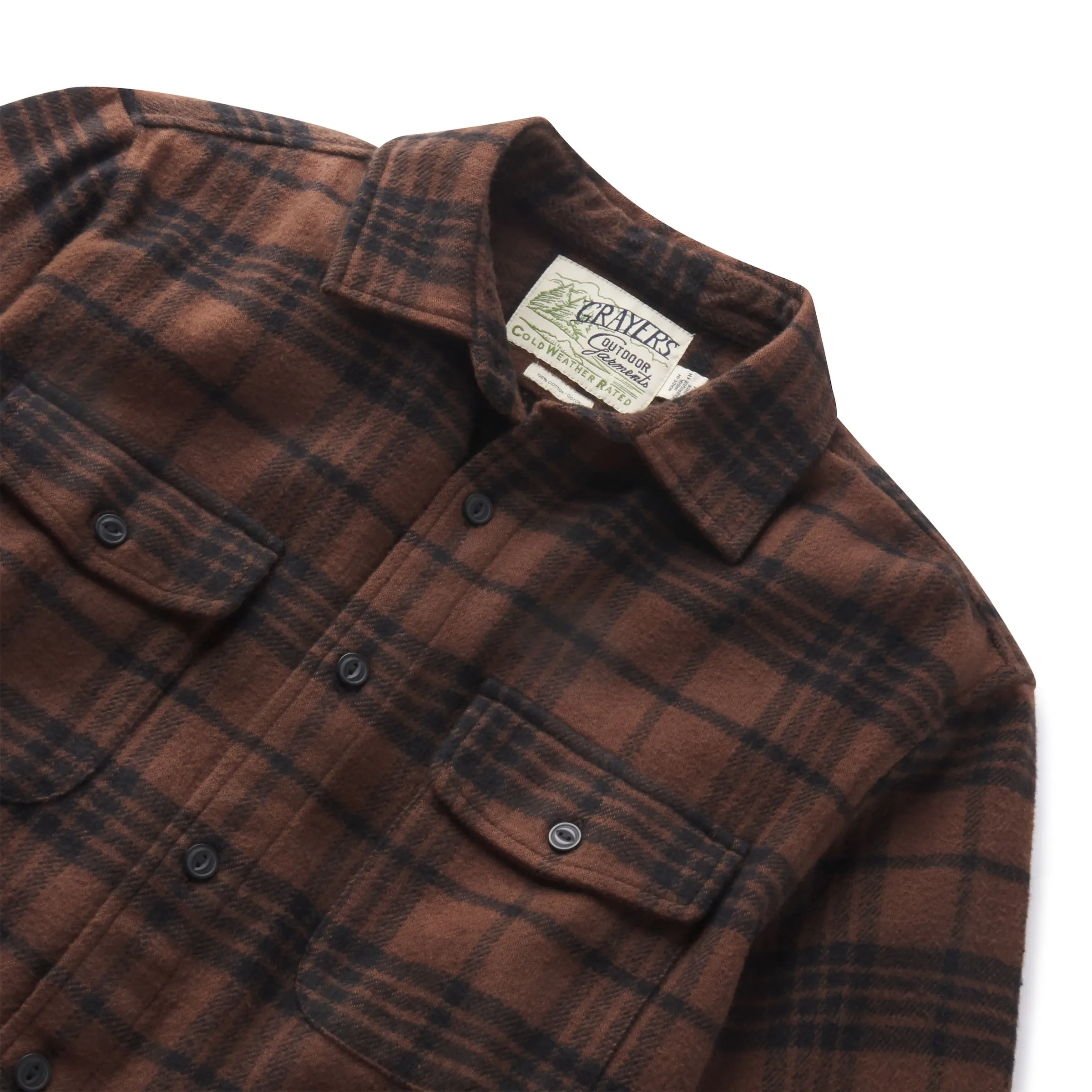 Scarboro Heritage Heavy Flannel - Dark Chocolate