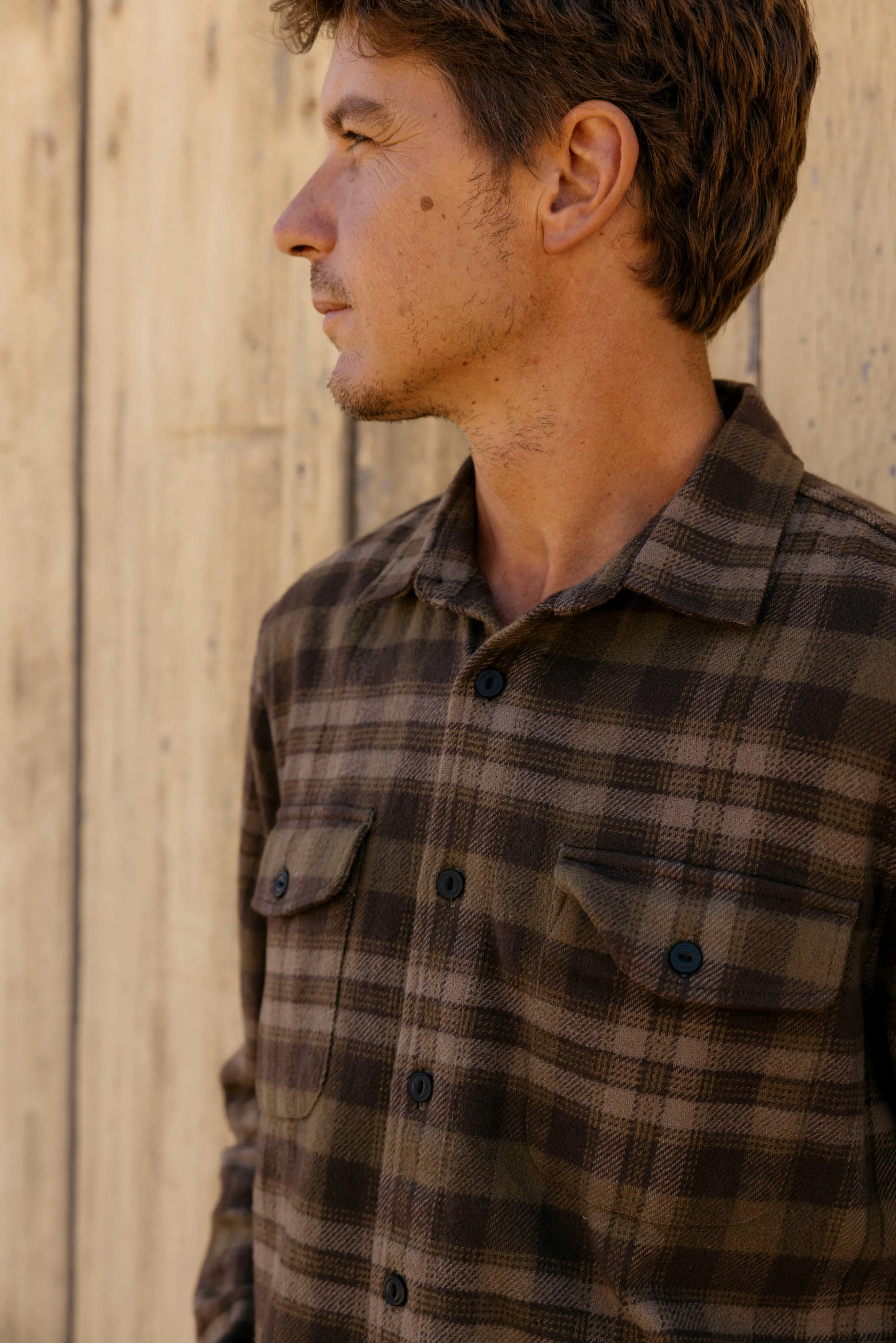 Scarboro Heritage Heavy Flannel - Olive Loden