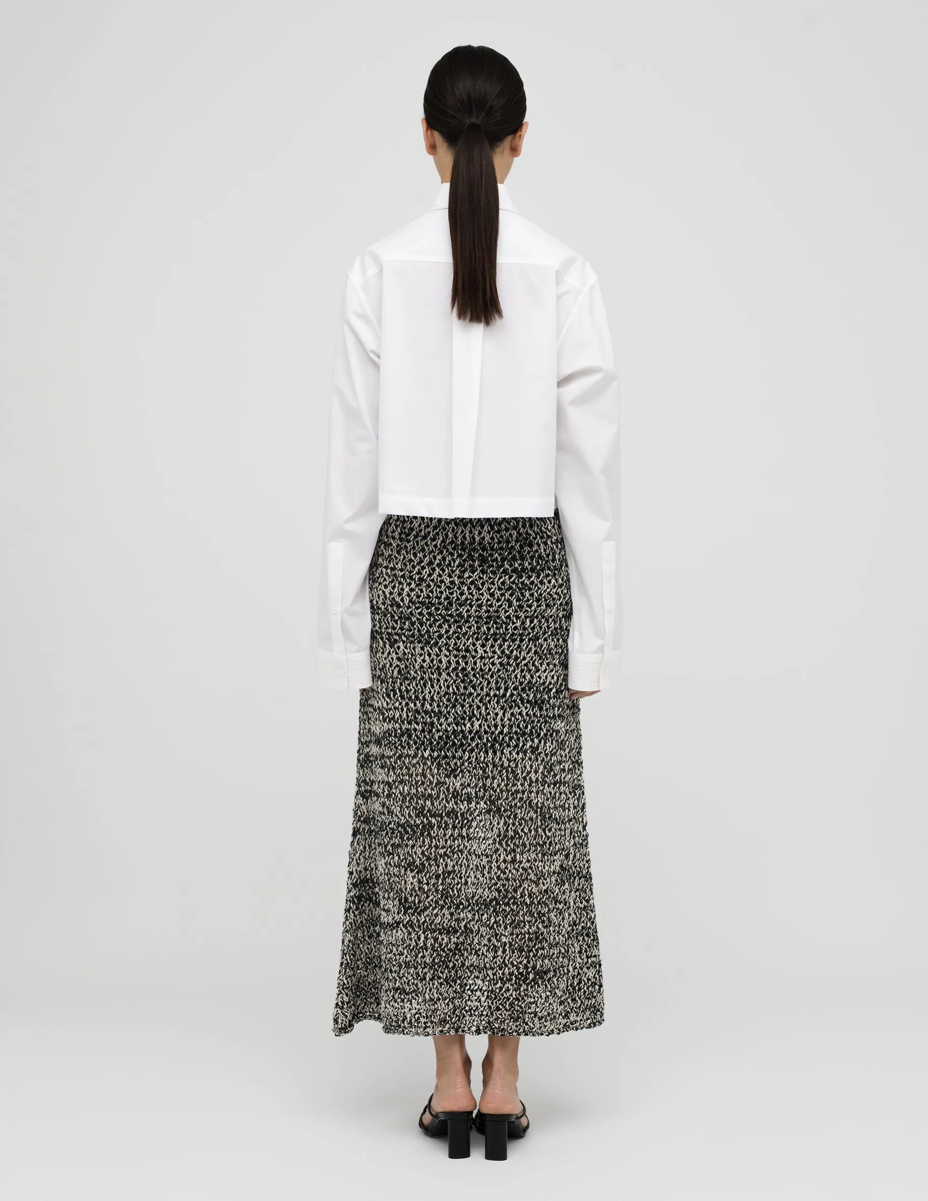 See Through Midi Knit Skirt