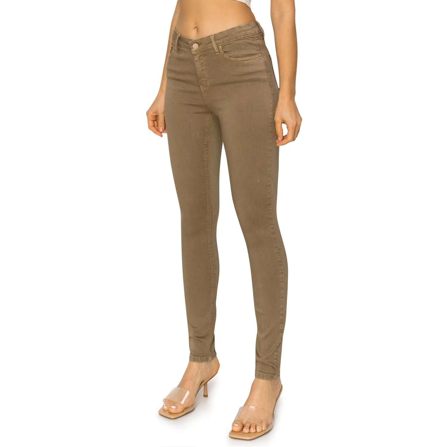 Soft Stretchy High Rise The Everyday Skinny Jeans - Light Brown