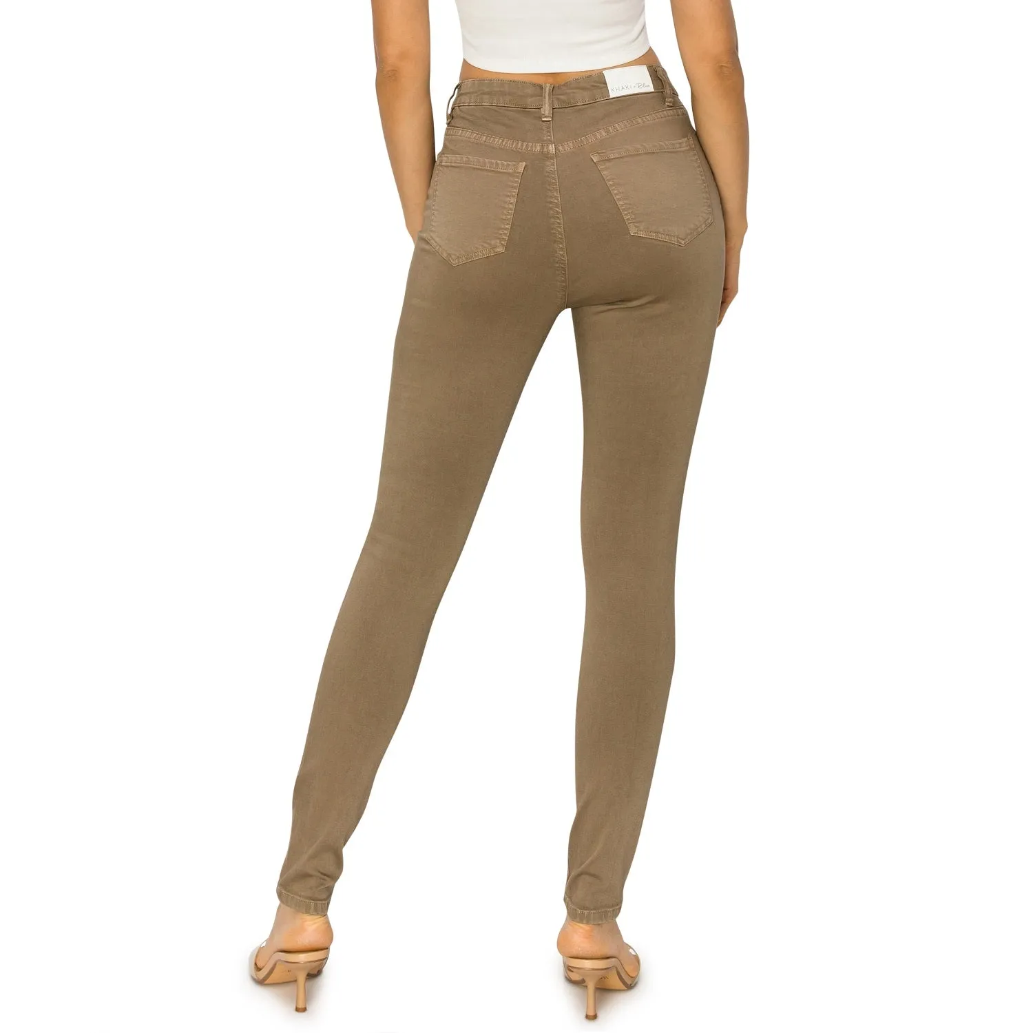 Soft Stretchy High Rise The Everyday Skinny Jeans - Light Brown