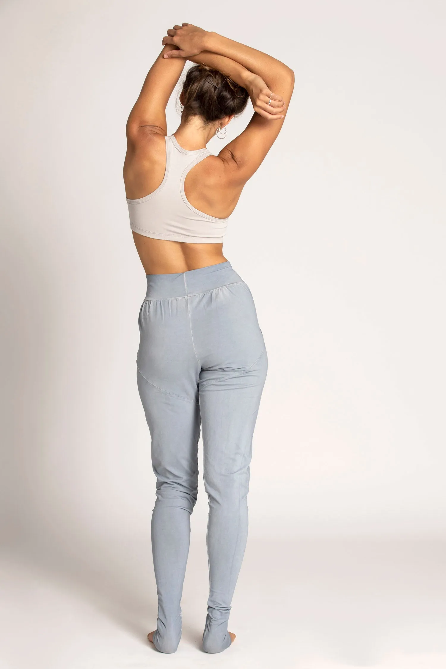 Stonewash Extra Long Slouchy Pants