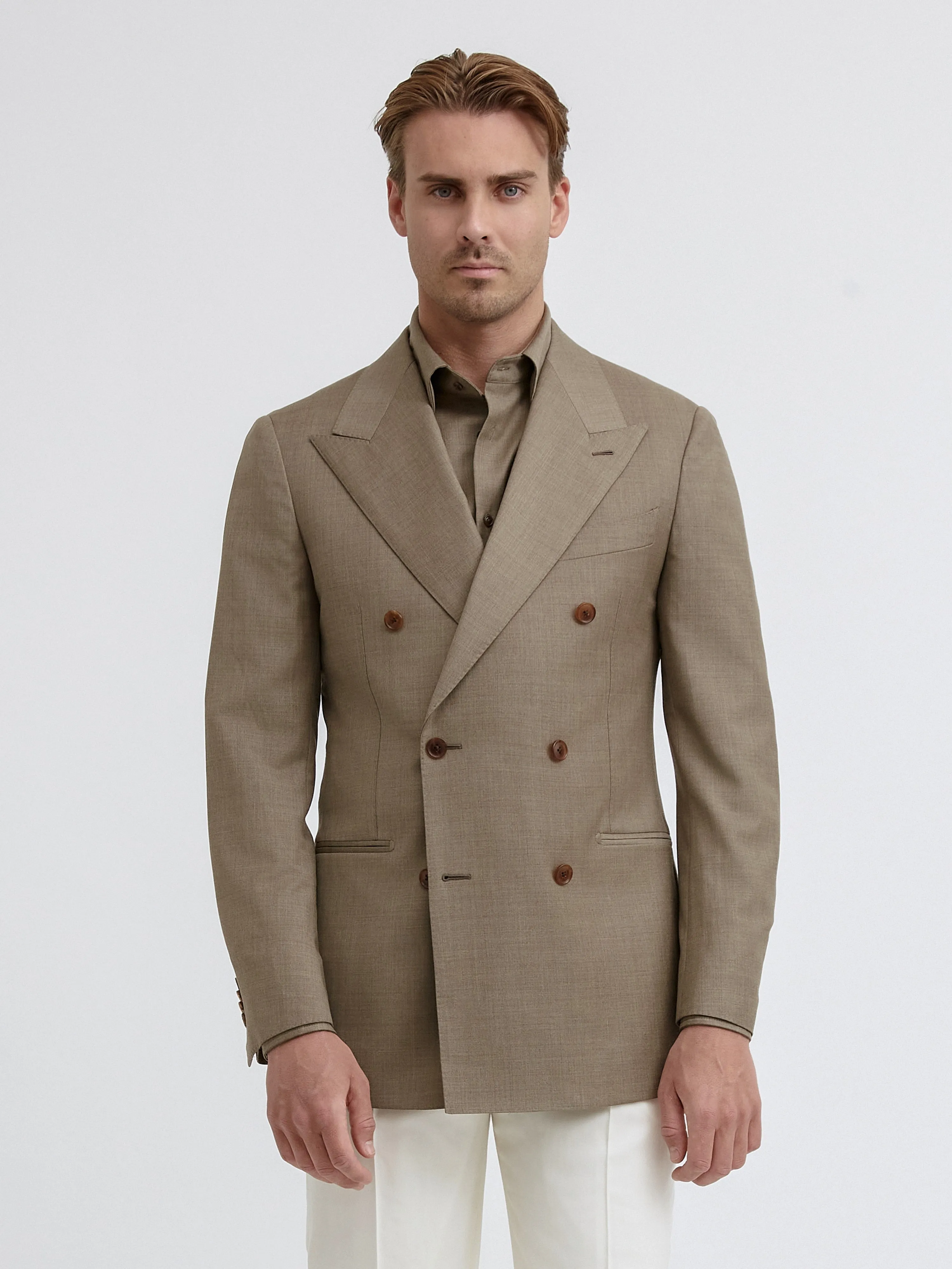 Taupe S130 Wool Jacket