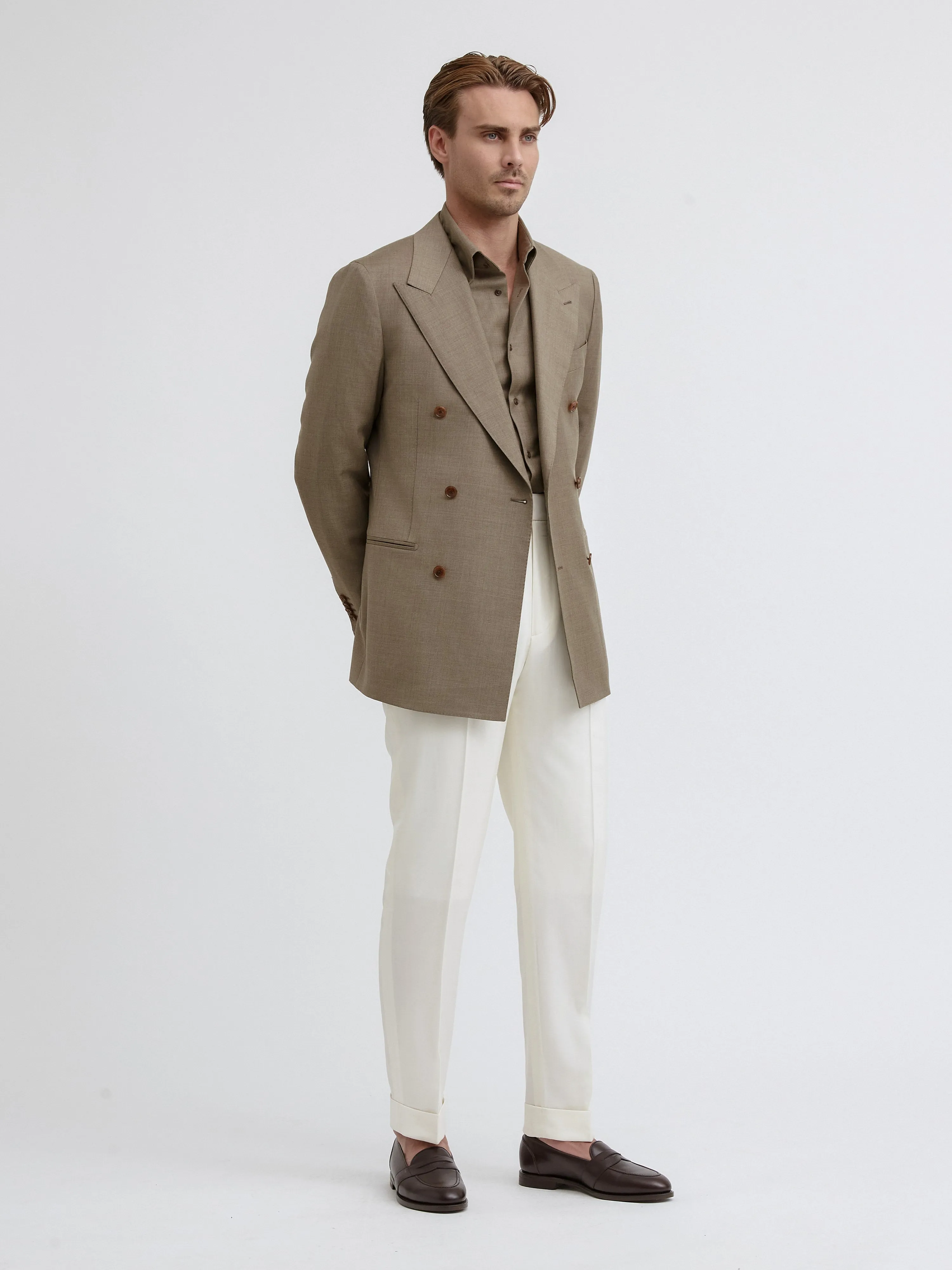 Taupe S130 Wool Jacket