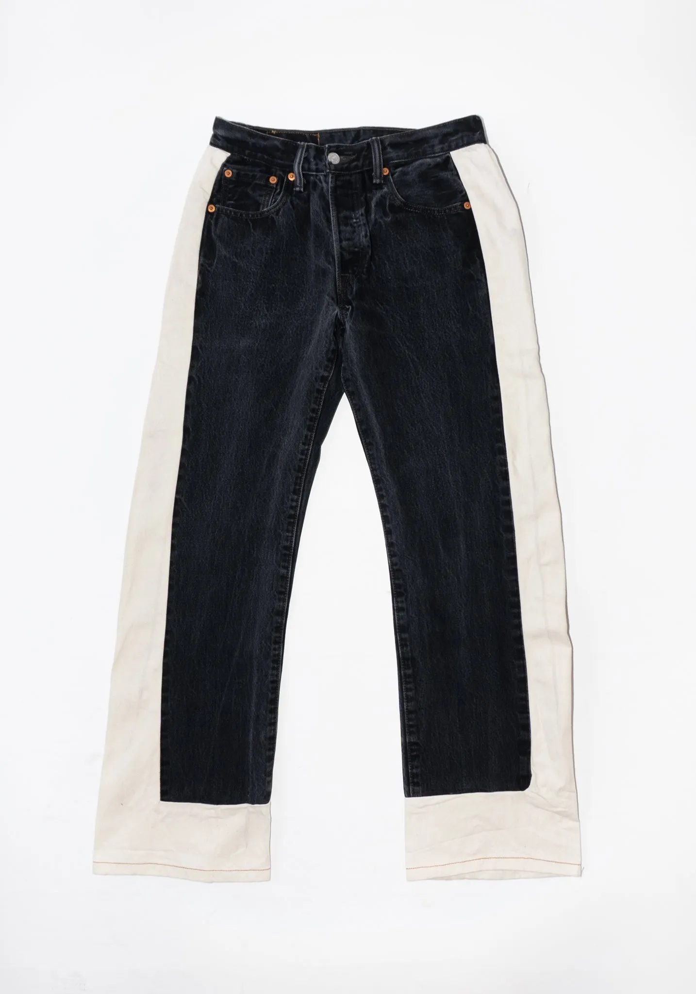 Vintage Reworked Slouch Jean in Black and Natural