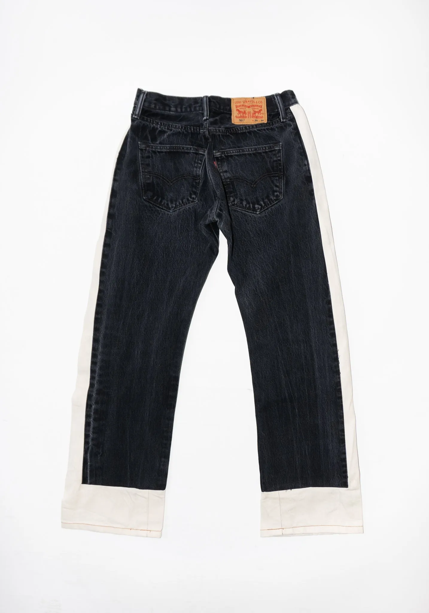 Vintage Reworked Slouch Jean in Black and Natural