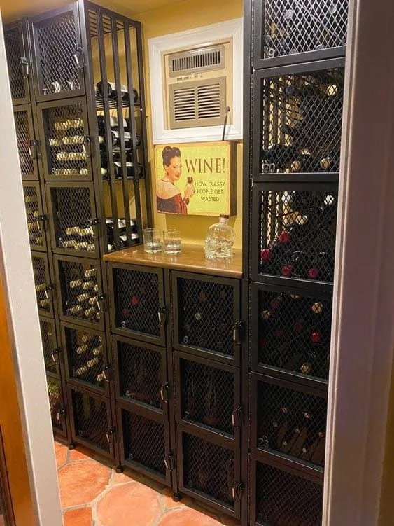 VintageView Wine Case & Crate Locker 3 144 Bottles/2 Extensions Freestanding Wine Locker CC2-LOCKER-S3-K