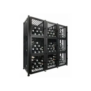 VintageView Wine Case & Crate Locker 3 144 Bottles/2 Extensions Freestanding Wine Locker CC2-LOCKER-S3-K