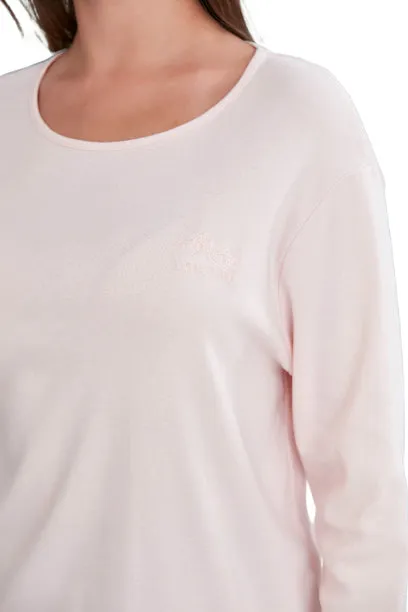 Women Long Sleeve Scoop Neck T-Shirt  in Pretty Fall Colors