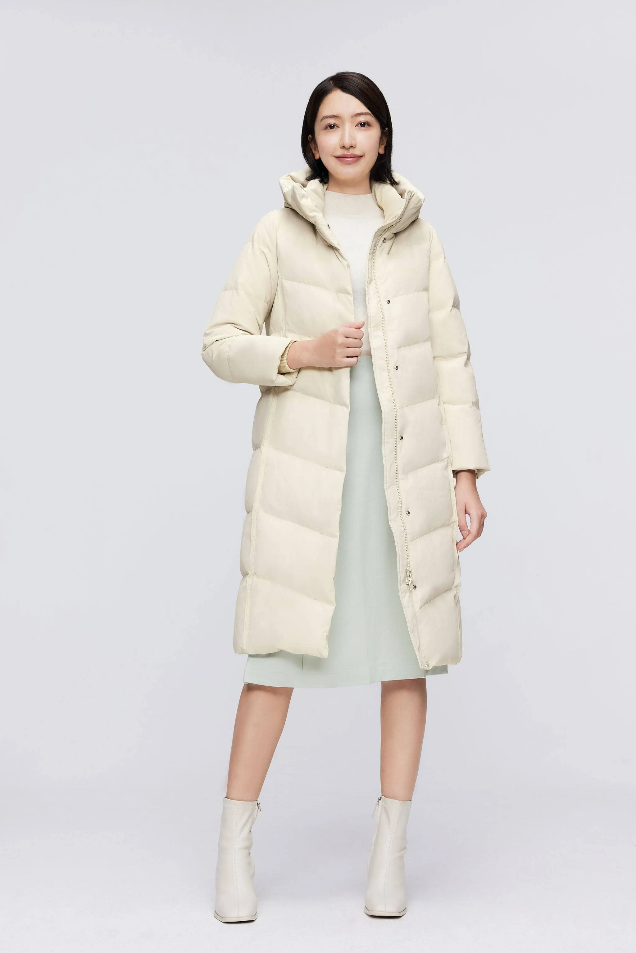 Women's Classic Casual Full Length Down Coat 5176