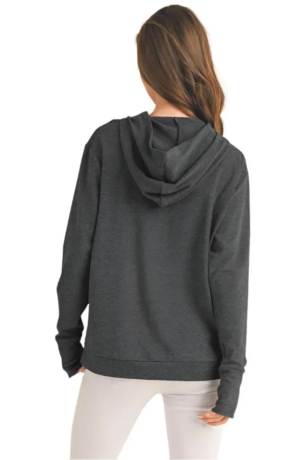 Women's Hoodie Ultra Soft Brushed Viscose from Bamboo Jacket with Thumb Holes