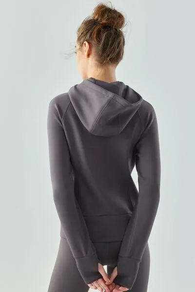 Zip Up Hooded Active Outerwear